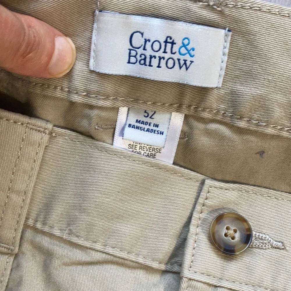 NWT Side elastic tan cargo short Croft & barrow size 52 or 46 - Picture 10 of 16